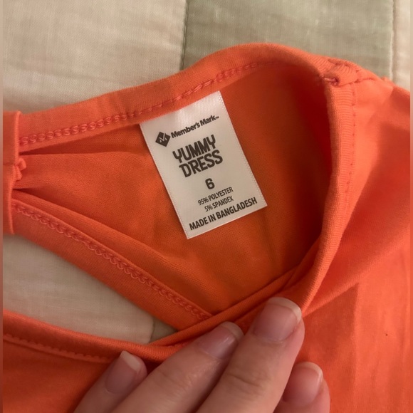 Yummy dress members mark super soft orangey pink dress size 6 - Picture 2 of 3